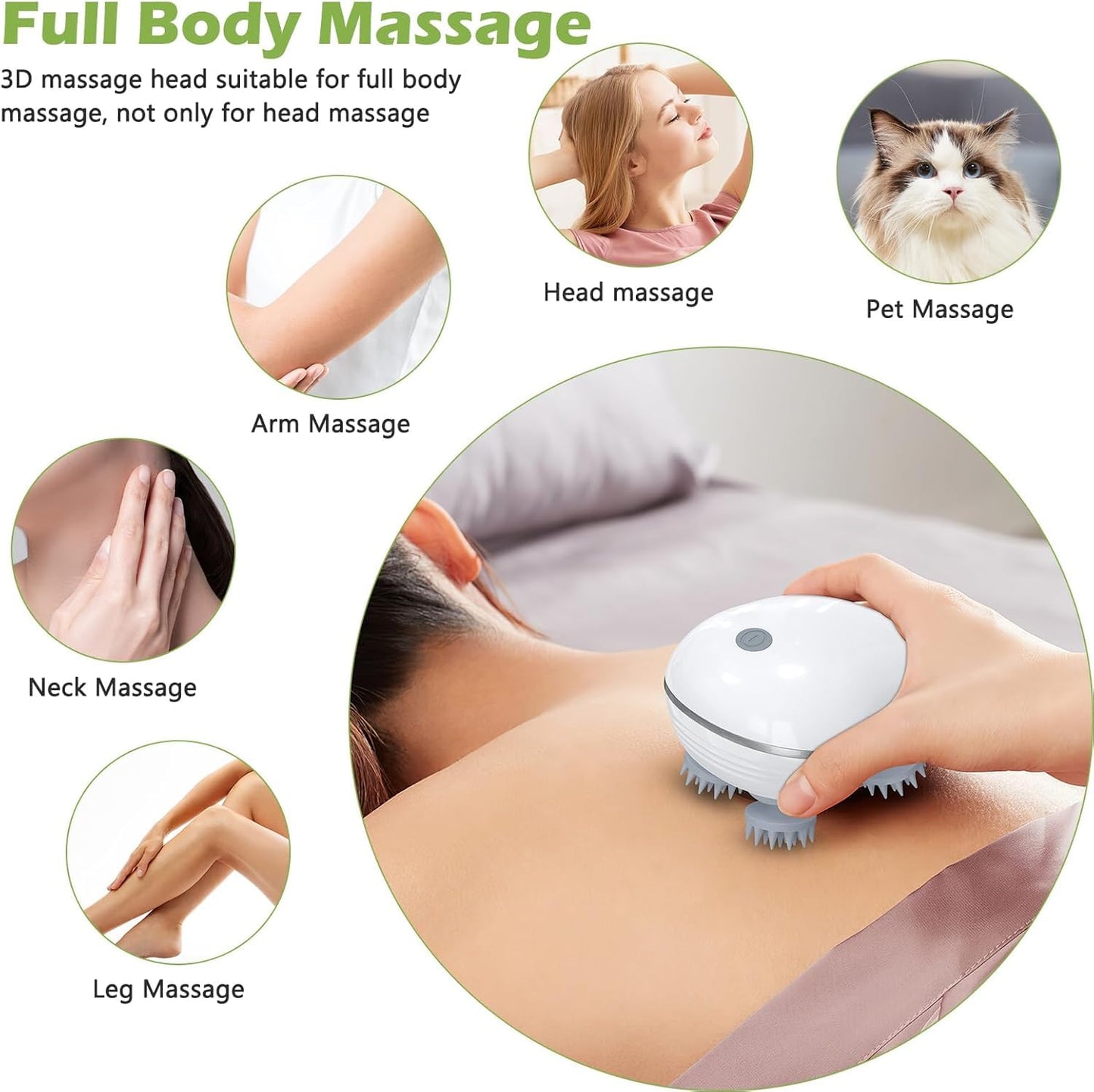 🐾 Electric Men Women & Pet  Massager Relax, Refresh & Bond Anytime, Anywhere!