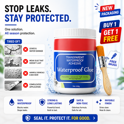Waterproof Glue (Pack of 2) Stop Leaks Instantly! – BUY 1 GET 1 FREE 🎁