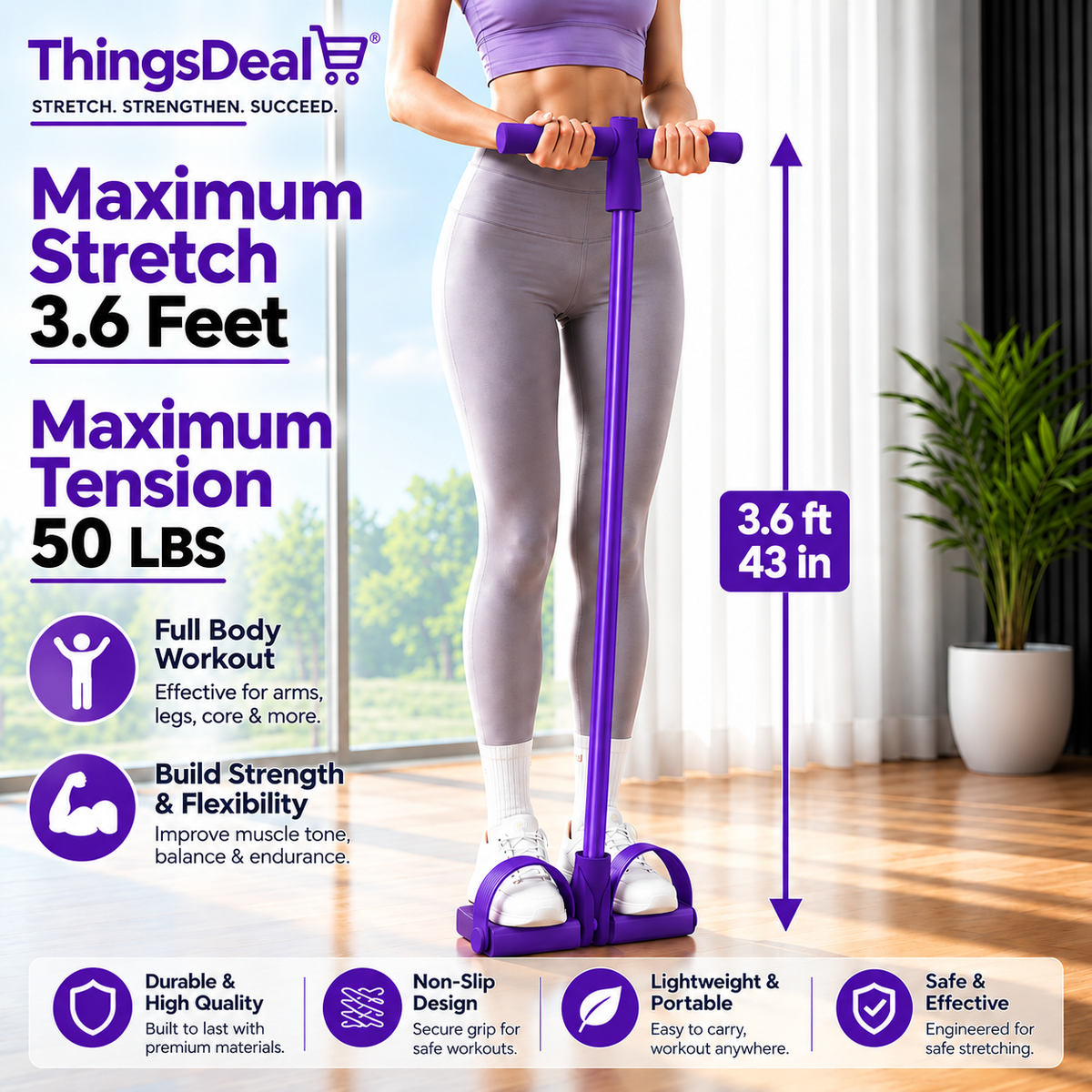 🔥 4-Tube Multifunctional Resistance Band Trainer