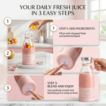 Electric Portable Mini Juicer Bottle | Wireless Personal Size Juicer Blender