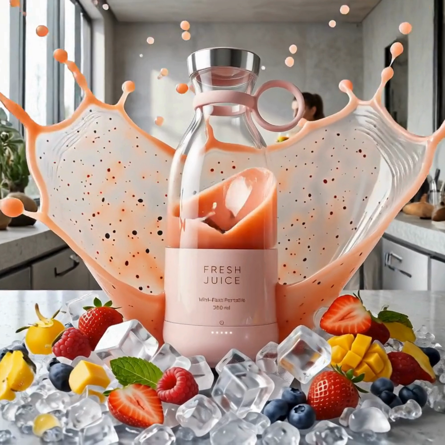 Electric Portable Mini Juicer Bottle | Wireless Personal Size Juicer Blender